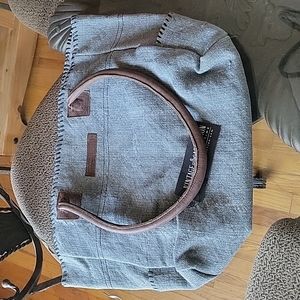 Handcrafted Recycled Jute Vintage Addiction Tote Bag